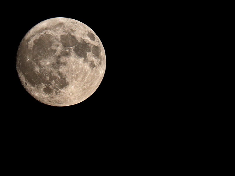 A shot of a Full Beaver Moon in the sky