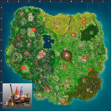 Here's the location of what might be every Hungry Gnome for the 'Fortnite: Battle Royale' Week 8 Cha...
