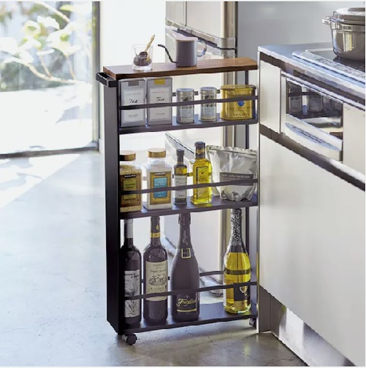 Yamazaki Tower Rolling Slim Storage Cart