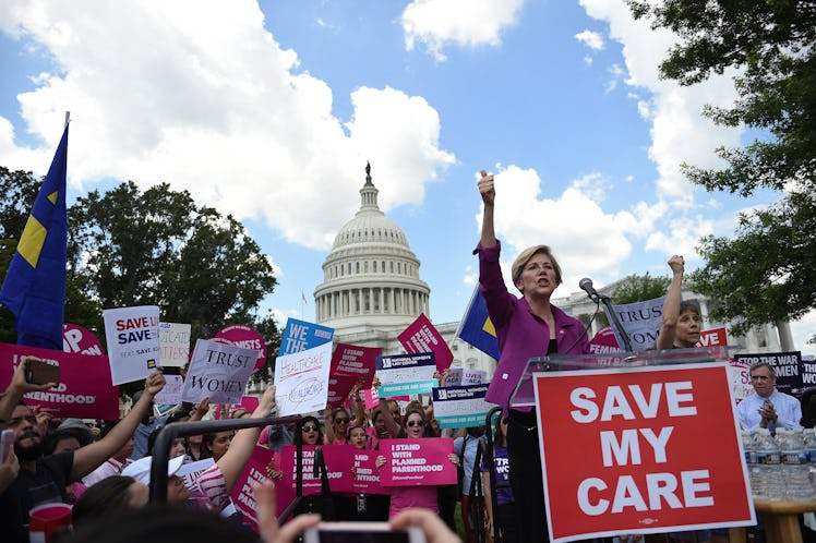 Elizabeth Warren rally planned parenthood healthcare