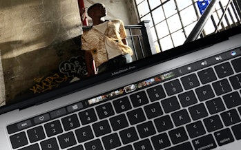 MacBook touch bar.
