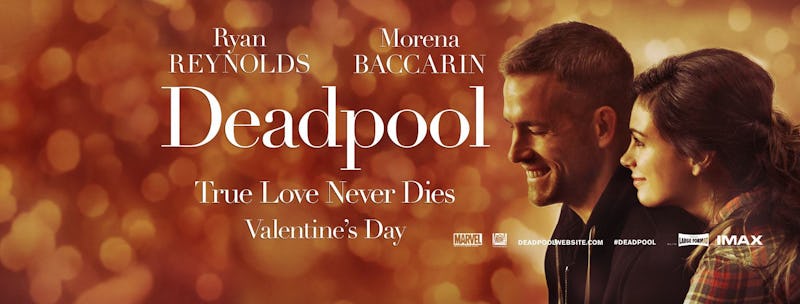 Ryan Reynold and Morena Baccarin in a romantic Deadpool poster