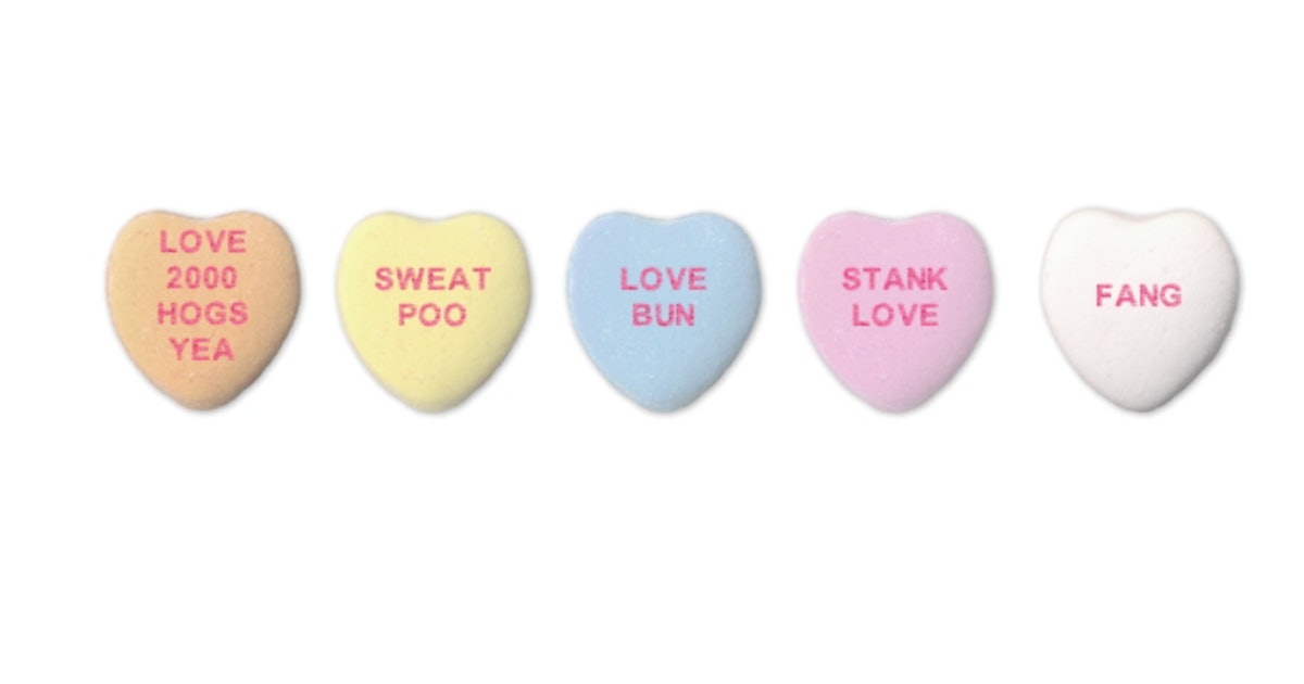 For Valentine's Day, computer AI generates dorky candy heart