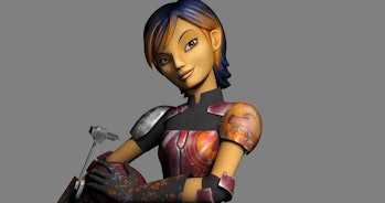 Sabine Wren in 'Rebels'; one of the only legit Mandalorians who is in a bunch of Star Wars stuff.