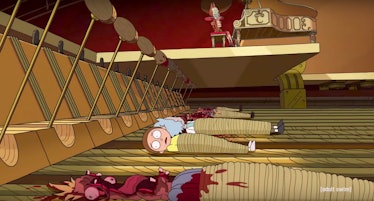 Look closely at this gory murder chamber and you'll realize it's actually a giant piano.
