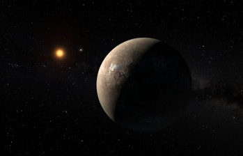 planet Proxima b orbiting the red dwarf star Proxima Centauri