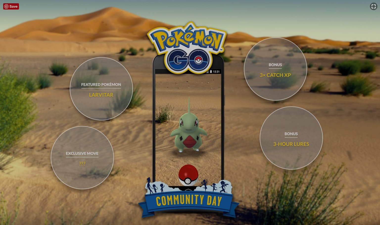 'Pokemon GO' Community Day How to Get a Shiny Larvitar