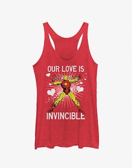 MARVEL IRON MAN INVINCIBLE LOVE GIRLS TANK