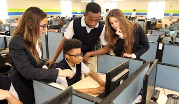 Office style school education futuristic carpe diem school business learning