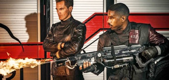 The firemen uniforms reflected the fire in unnerving ways in 'Fahrenheit 451'.