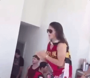a-maryland-fan-crushed-a-beer-on-her-head-and-then-shotgunned-it-like-a-champ.gif