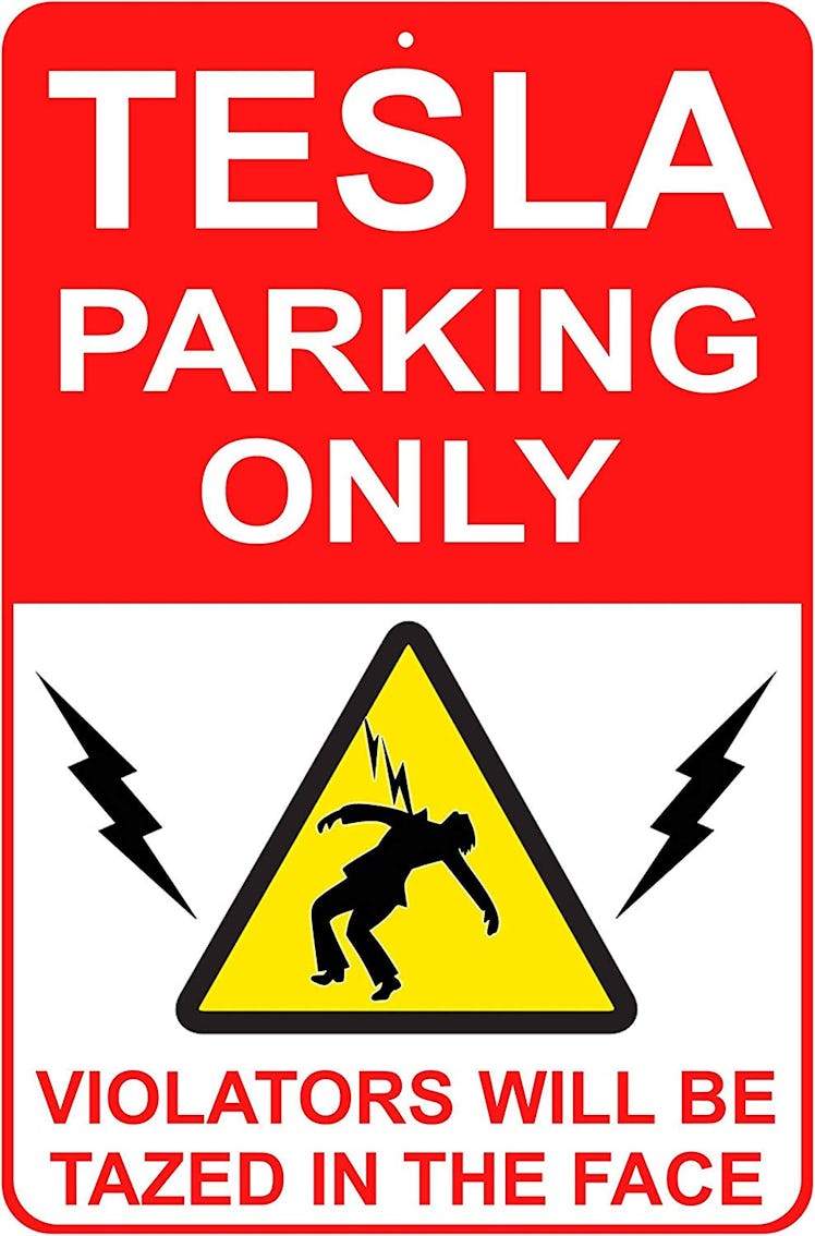 TESLA PARKING SIGN