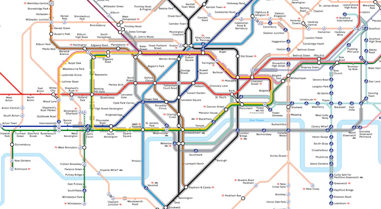 Dfl Map London's Newest Tube Map is Designed to Help People With Anxiety