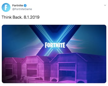Fortnite Season 10 Teasers Think Back Hints At Even More Time Travel Fortnite Coming Soon Think Back Fortnite Coming Soon Think Back Fortnite Season 10 Teasers Think Back Hints At Even More Time Travel