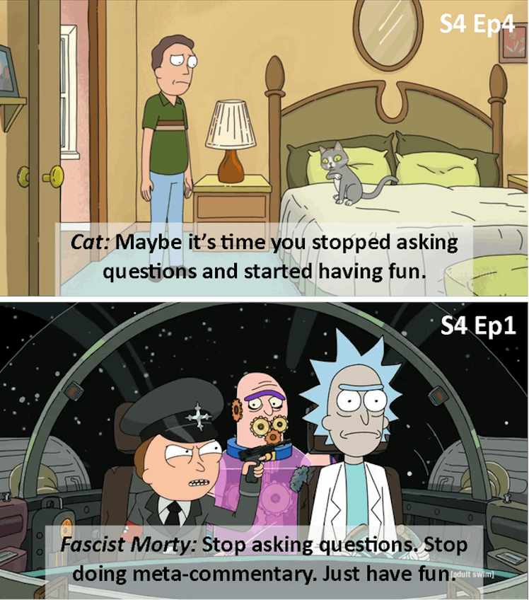 rick and morty no questions
