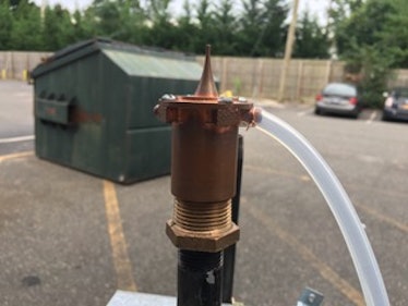 Aerospike nozzle at a parking lot