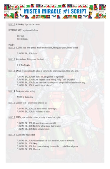 tom King Mister Miracle Scripts