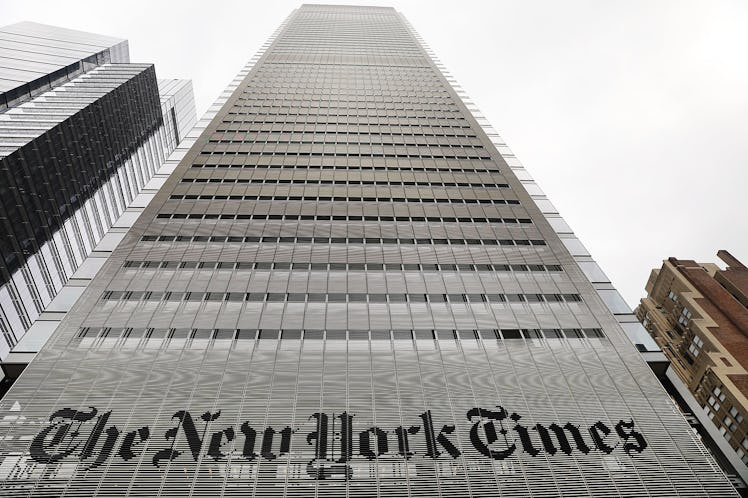 NEW YORK, NY - JULY 27: The New York Times building stands in Manhattan on July 27, 2017 in New York...