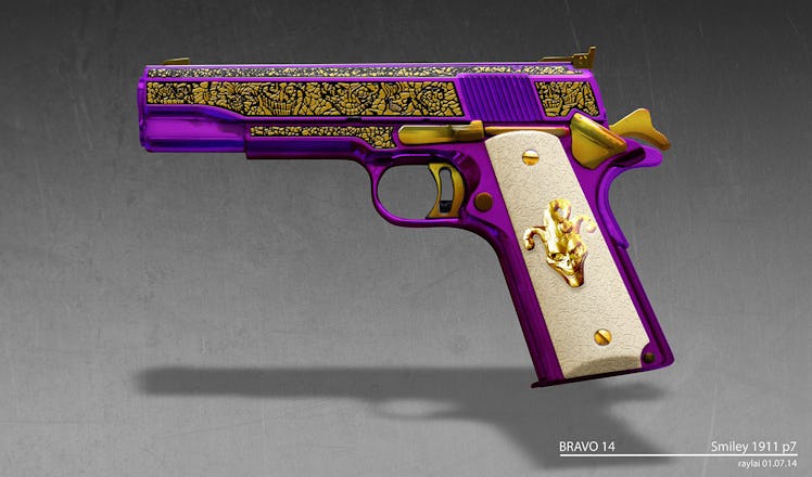 Concept art for Joker's Gun in 'Suicide Squad'