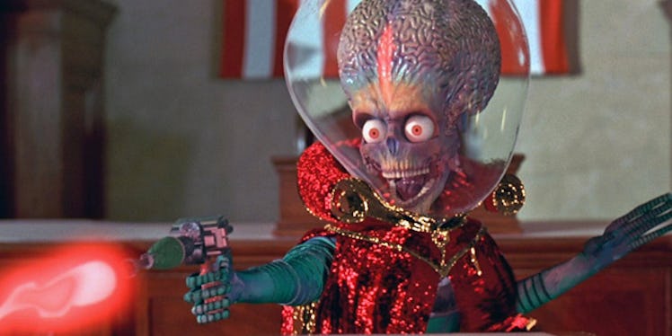 Nice planet. We'll take it! The Martians in Mars Attacks! were hell-bent on destroying the Earth