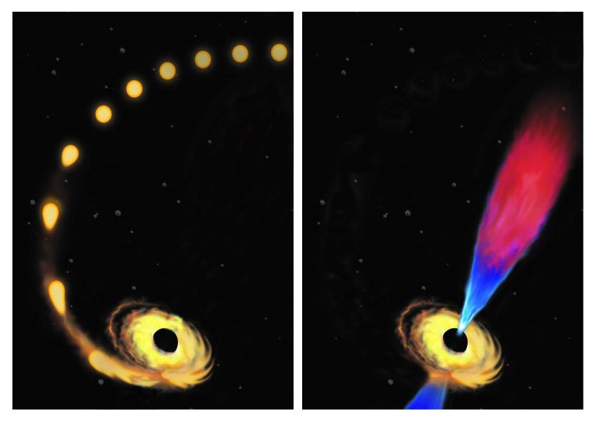 Scientists Discover A Black Hole Eating A Star — Then Barfing Some Of ...