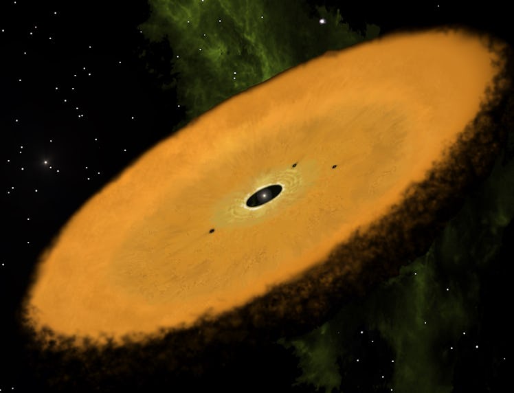 Artist conception of the newly discovered disk. 