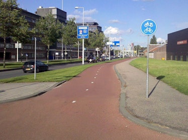 bike path Rotterdam the Netherlands Dutch design