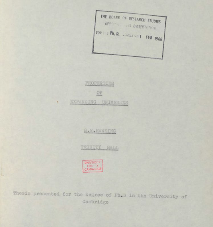 Hawking's thesis