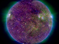 The Sun with a purple-blue color filter