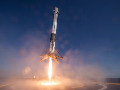SpaceX Falcon rocket launch into the space