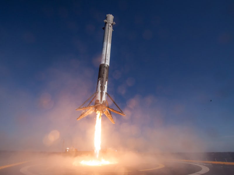 SpaceX Falcon rocket launch into the space