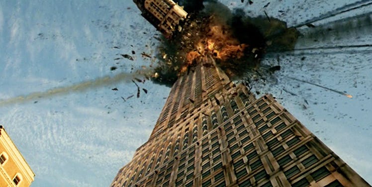 New York gets hit by a meteor shower in the 1998 movie 'Armageddon'