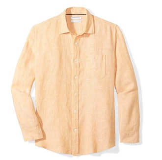 Amazon Essentials Men's Regular-Fit Long-Sleeve Linen Shirt