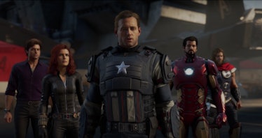 Still from cinematic trailer for 'Marvel's Avengers: A-Day' shown at E3