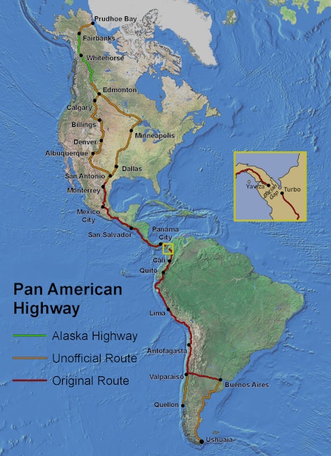 This Map of the World's Longest Highway is the Ultimate Road Trip