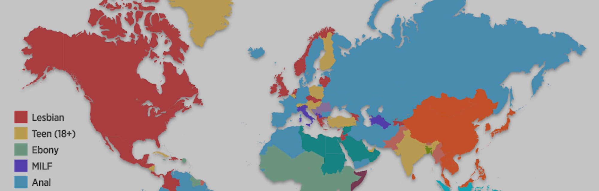 Pornhub Released a Detailed Map of the World's Porn Interests