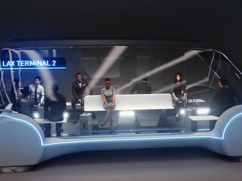 Concept for The Boring Company robotaxy tunnel transport project