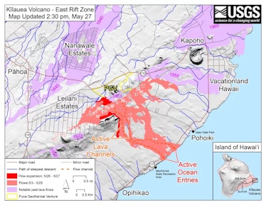 hawaii volcano map