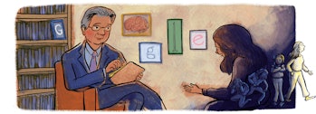 The Google Doodle honoring Dr. Herbert Kleber on October, 2019.