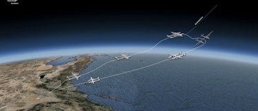 Diagram of the Stratolaunch's flight path. 