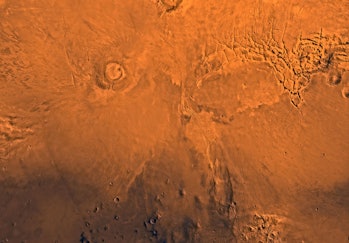 Arsia Mons Mars Volcano