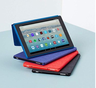 Four Amazon Fire HD 10 tablets