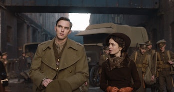 Nicholas Hoult and Lily Collins in the film 'Tolkien.' 