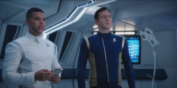 Dr. Culber (Wilson Cruz) and Cpatain Lorca (Jason Isaacs) in 'Star Trek: Discovery.'