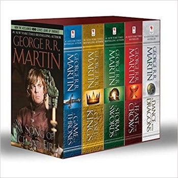 A Game of Thrones / A Clash of Kings / A Storm of Swords / A Feast of Crows / A Dance with Dragons