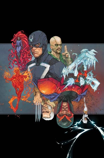 Variant cover for Marvel's Inhumans vs X-men #1