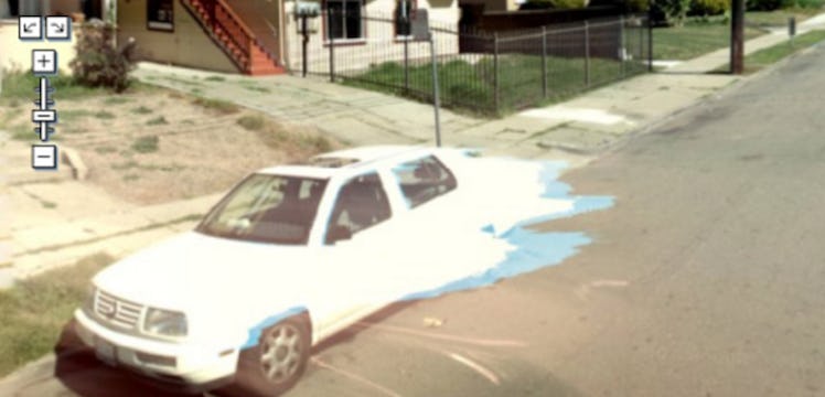 Google Street View melting car San Francisco