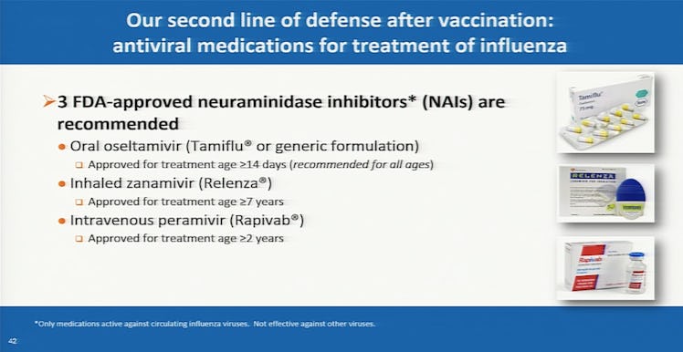 CDC information on antiviral drugs.