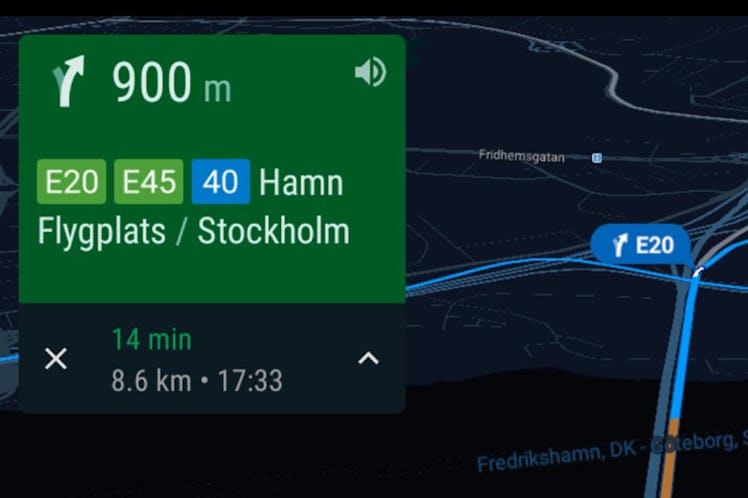 Polestar's mapping system in action.