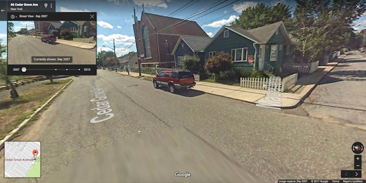 Google Street View map cars camera shoreline before Hurricane Sandy